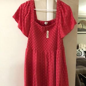MADEWELL EYELET LUCIE MINIDRESS, SIZE L, NWT!